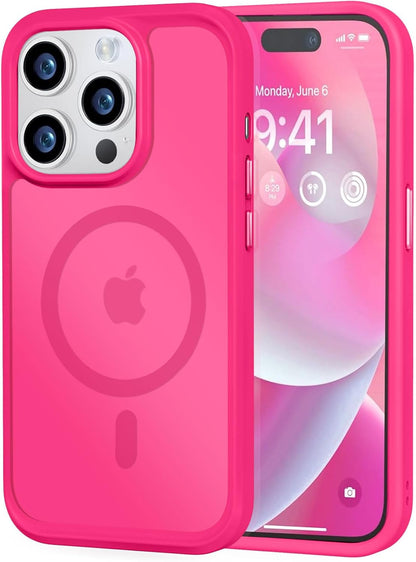 MOCCA Strong Magnetic for iPhone 14 Pro Max Case [Compatible with Magsafe] [10FT Military Grade Protective] Translucent Matte Slim Shockproof Case for iPhone 14 Pro Max 6.7"- Titanium Gray