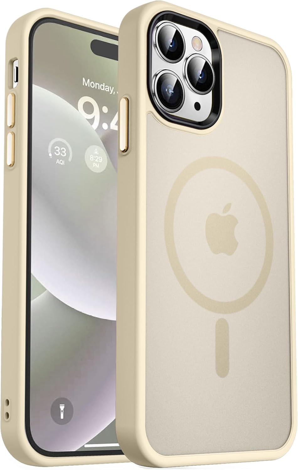 MOCCA Strong Magnetic for iPhone 14 Pro Max Case [Compatible with Magsafe] [10FT Military Grade Protective] Translucent Matte Slim Shockproof Case for iPhone 14 Pro Max 6.7"- Titanium Gray