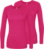 Adar Underscrubs for Women 2 Pack - Long Sleeve Underscrub Comfort Tee