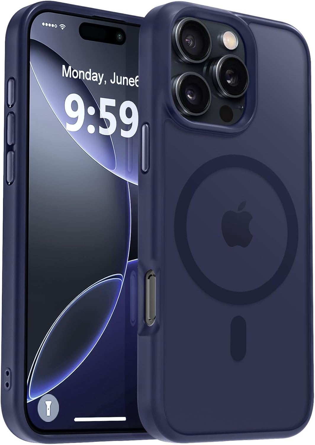 MOCCA Strong Magnetic for iPhone 14 Pro Max Case [Compatible with Magsafe] [10FT Military Grade Protective] Translucent Matte Slim Shockproof Case for iPhone 14 Pro Max 6.7"- Titanium Gray
