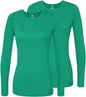 Adar Underscrubs for Women 2 Pack - Long Sleeve Underscrub Comfort Tee