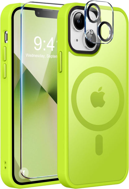 MOCCA Strong Magnetic for iPhone 14 Pro Max Case [Compatible with Magsafe] [10FT Military Grade Protective] Translucent Matte Slim Shockproof Case for iPhone 14 Pro Max 6.7"- Titanium Gray