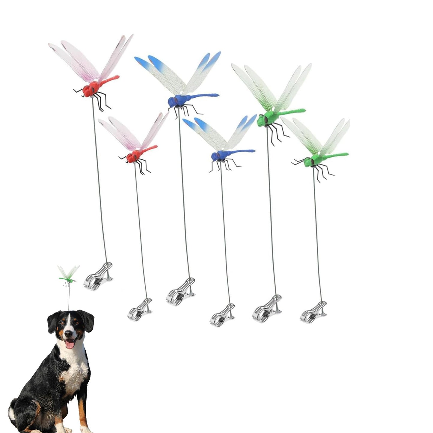 Outdoor Dragonfly, Garden Decoration,3D Artificial Dragonfly Clip,New Courtyard Decoration (16PCS)