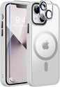 MOCCA Strong Magnetic for iPhone 14 Pro Max Case [Compatible with Magsafe] [10FT Military Grade Protective] Translucent Matte Slim Shockproof Case for iPhone 14 Pro Max 6.7"- Titanium Gray
