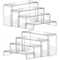 FUNFERY Acrylic Display Risers,2 Sets(7.8" L~8.2" L~8.6" L) Display Stand Shelf for Figure,Collectibles,Cupcake,Clear Acrylic Risers for Displays Case Cabinet,Dessert Table,Shelf Riser for Decor,Food