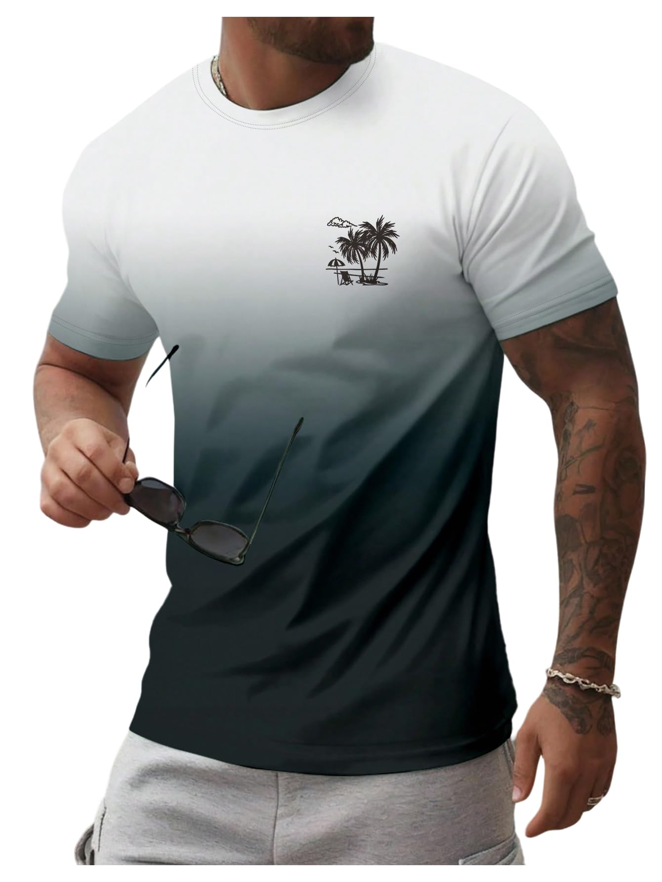 SOLY HUX Men's Short Sleeve Graphic Tees Summer Crewneck Top Shirt Beach Vacation T-Shirts