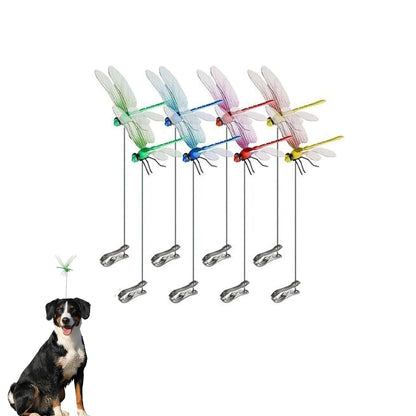 Outdoor Dragonfly, Garden Decoration,3D Artificial Dragonfly Clip,New Courtyard Decoration (16PCS)