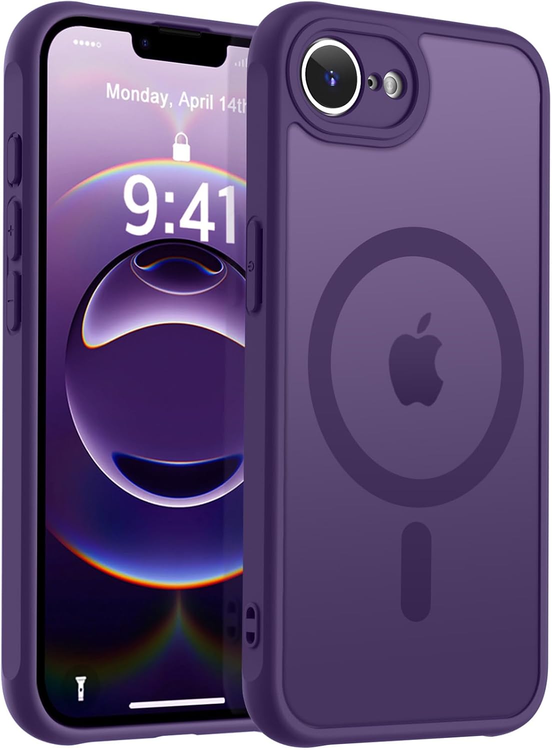 MOCCA Strong Magnetic for iPhone 14 Pro Max Case [Compatible with Magsafe] [10FT Military Grade Protective] Translucent Matte Slim Shockproof Case for iPhone 14 Pro Max 6.7"- Titanium Gray