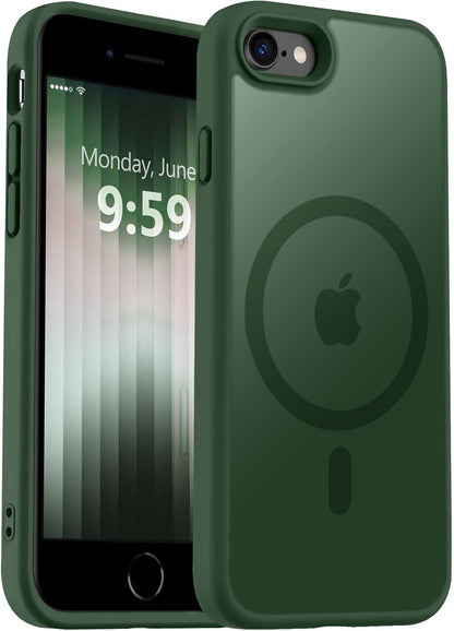 MOCCA Strong Magnetic for iPhone 14 Pro Max Case [Compatible with Magsafe] [10FT Military Grade Protective] Translucent Matte Slim Shockproof Case for iPhone 14 Pro Max 6.7"- Titanium Gray