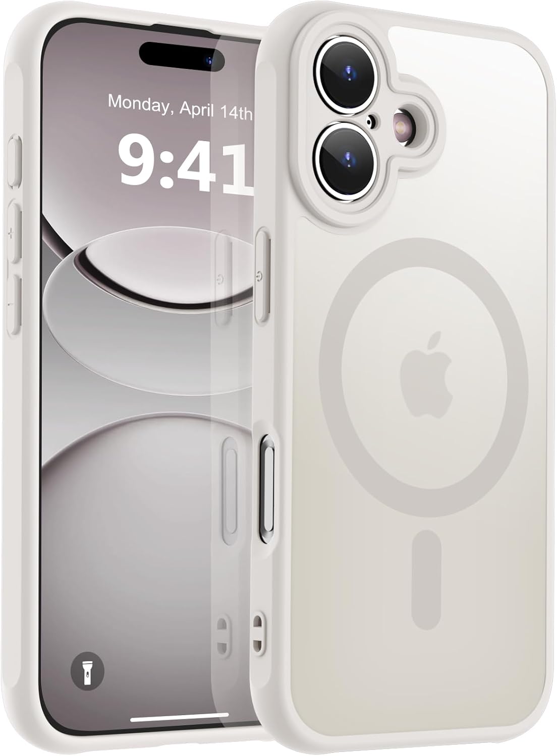 MOCCA Strong Magnetic for iPhone 14 Pro Max Case [Compatible with Magsafe] [10FT Military Grade Protective] Translucent Matte Slim Shockproof Case for iPhone 14 Pro Max 6.7"- Titanium Gray