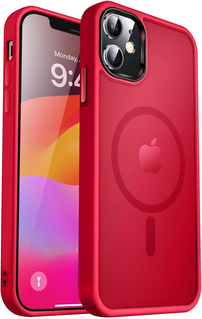 MOCCA Strong Magnetic for iPhone 14 Pro Max Case [Compatible with Magsafe] [10FT Military Grade Protective] Translucent Matte Slim Shockproof Case for iPhone 14 Pro Max 6.7"- Titanium Gray
