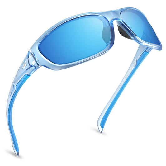 KastKing Hiwassee Polarized Sport Sunglasses for Men and Women, Wrap Sunglasses for Fishing Cycling and Running,UV Protection