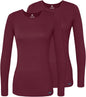 Adar Underscrubs for Women 2 Pack - Long Sleeve Underscrub Comfort Tee