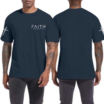 Christian Shirts for Men:Faith Cross Printed T-Shirts Christian Gifts for Men Jesus Shirts Holy Bible Tees