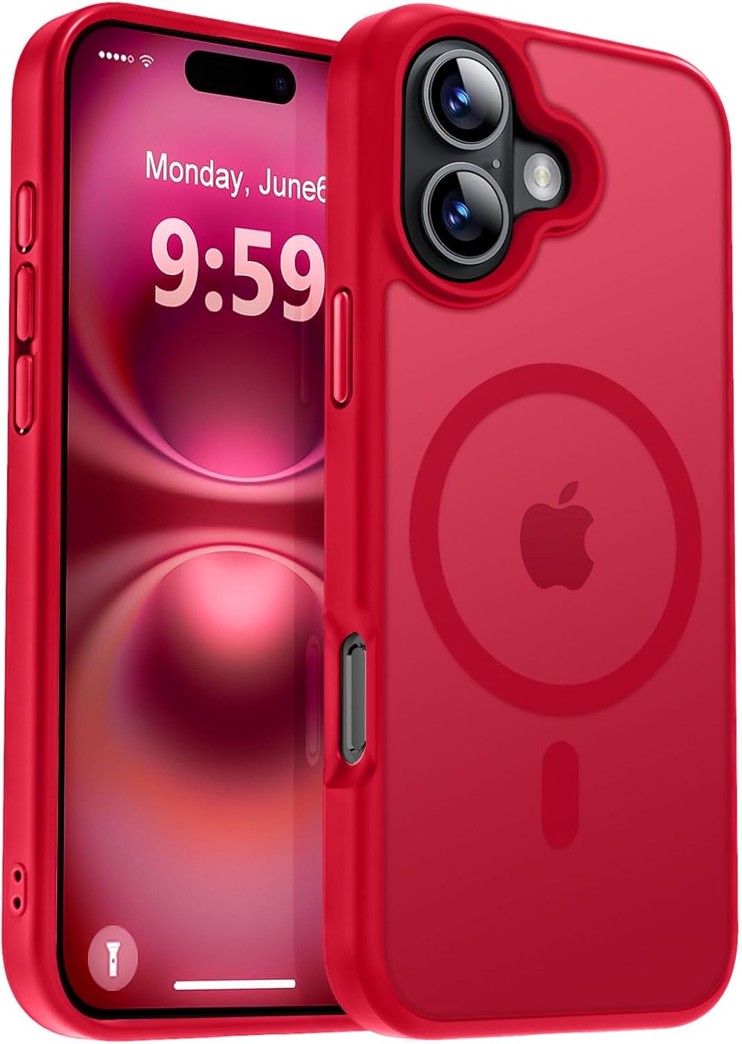 MOCCA Strong Magnetic for iPhone 14 Pro Max Case [Compatible with Magsafe] [10FT Military Grade Protective] Translucent Matte Slim Shockproof Case for iPhone 14 Pro Max 6.7"- Titanium Gray