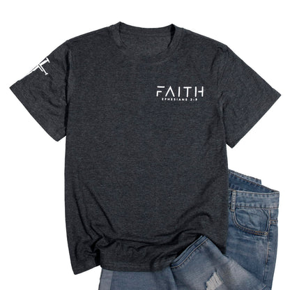 Christian Shirts for Men:Faith Cross Printed T-Shirts Christian Gifts for Men Jesus Shirts Holy Bible Tees