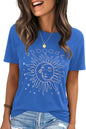 IRISGOD Womens Graphic Tees Casual Summer Short Sleeve Vintage T Shirts Tops