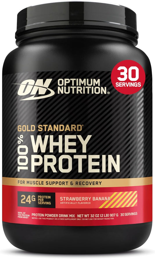 Optimum Nutrition Gold Standard 100% Whey Protein Powder, French Vanilla Creme, 2 Pound (Packaging May Vary)