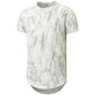 KLIEGOU Mens Hipster Hip Hop Ripped Round Hemline Pattern Print T Shirt