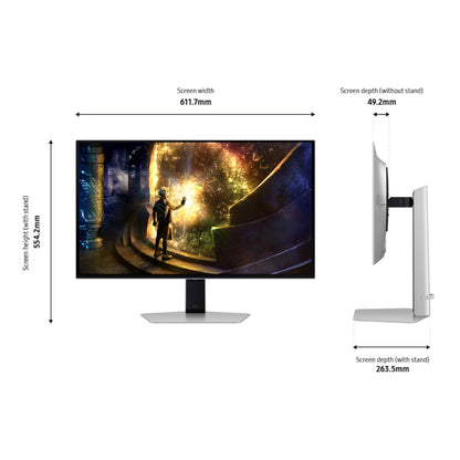 Samsung 27” Odyssey OLED G6 G60SF QHD QD-OLED Gaming Monitor, 500Hz Refresh Rate, 0.03ms (GtG) Response Time, G-Sync Compatible, VESA DisplayHDR TrueBlack 500, LS27FG602SNXZA, 2025, 3 Yr Warranty