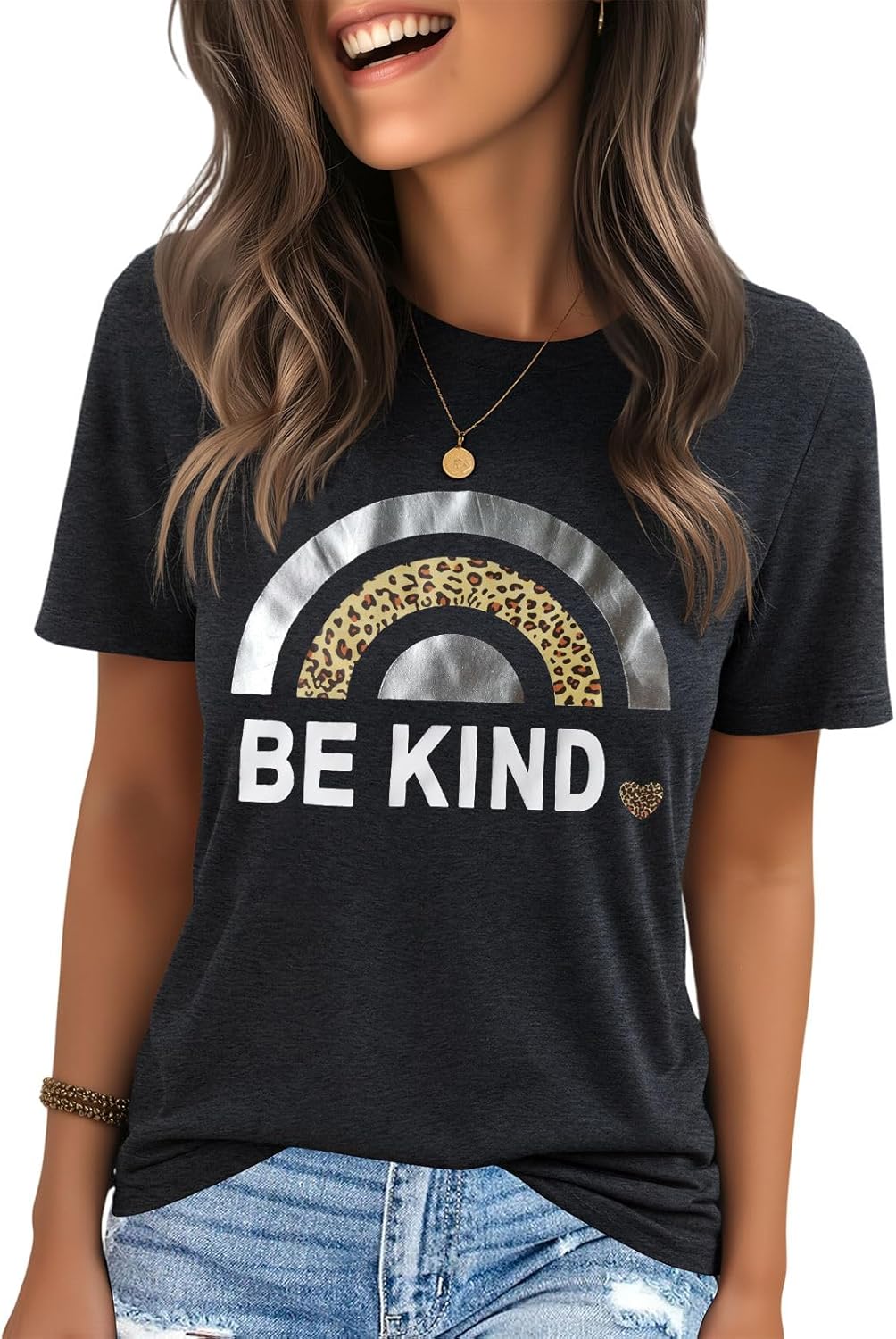 IRISGOD Womens Graphic Tees Casual Summer Short Sleeve Vintage T Shirts Tops