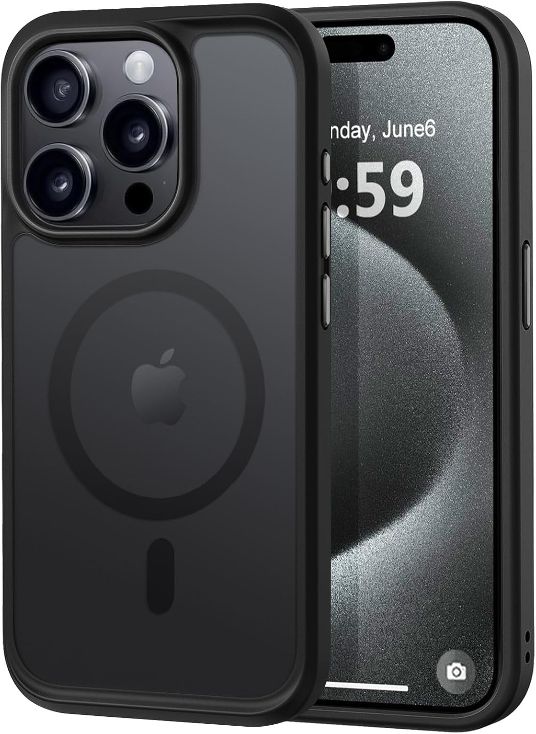 MOCCA Strong Magnetic for iPhone 14 Pro Max Case [Compatible with Magsafe] [10FT Military Grade Protective] Translucent Matte Slim Shockproof Case for iPhone 14 Pro Max 6.7"- Titanium Gray