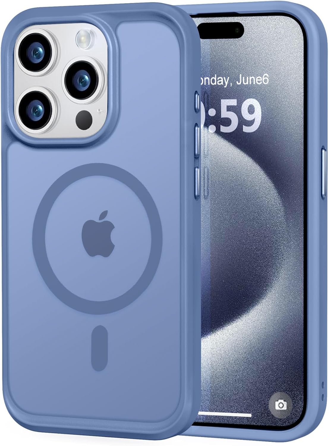 MOCCA Strong Magnetic for iPhone 14 Pro Max Case [Compatible with Magsafe] [10FT Military Grade Protective] Translucent Matte Slim Shockproof Case for iPhone 14 Pro Max 6.7"- Titanium Gray