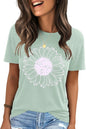 IRISGOD Womens Graphic Tees Casual Summer Short Sleeve Vintage T Shirts Tops