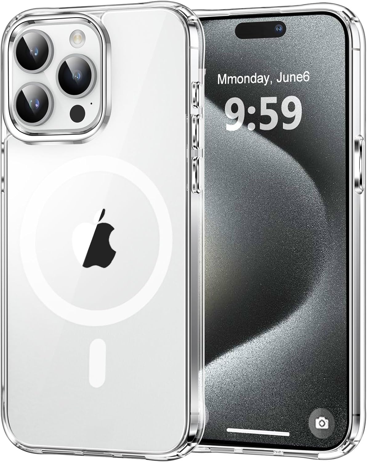 MOCCA Strong Magnetic for iPhone 14 Pro Max Case [Compatible with Magsafe] [10FT Military Grade Protective] Translucent Matte Slim Shockproof Case for iPhone 14 Pro Max 6.7"- Titanium Gray