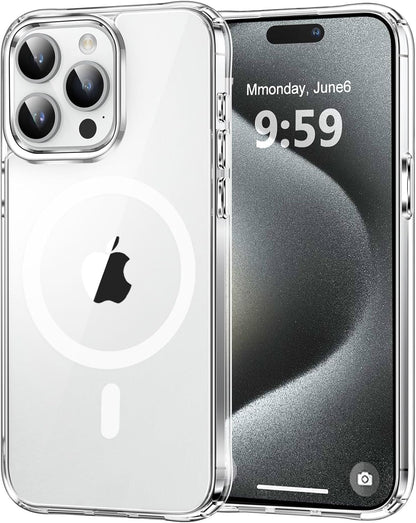 MOCCA Strong Magnetic for iPhone 14 Pro Max Case [Compatible with Magsafe] [10FT Military Grade Protective] Translucent Matte Slim Shockproof Case for iPhone 14 Pro Max 6.7"- Titanium Gray