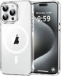 MOCCA Strong Magnetic for iPhone 14 Pro Max Case [Compatible with Magsafe] [10FT Military Grade Protective] Translucent Matte Slim Shockproof Case for iPhone 14 Pro Max 6.7"- Titanium Gray