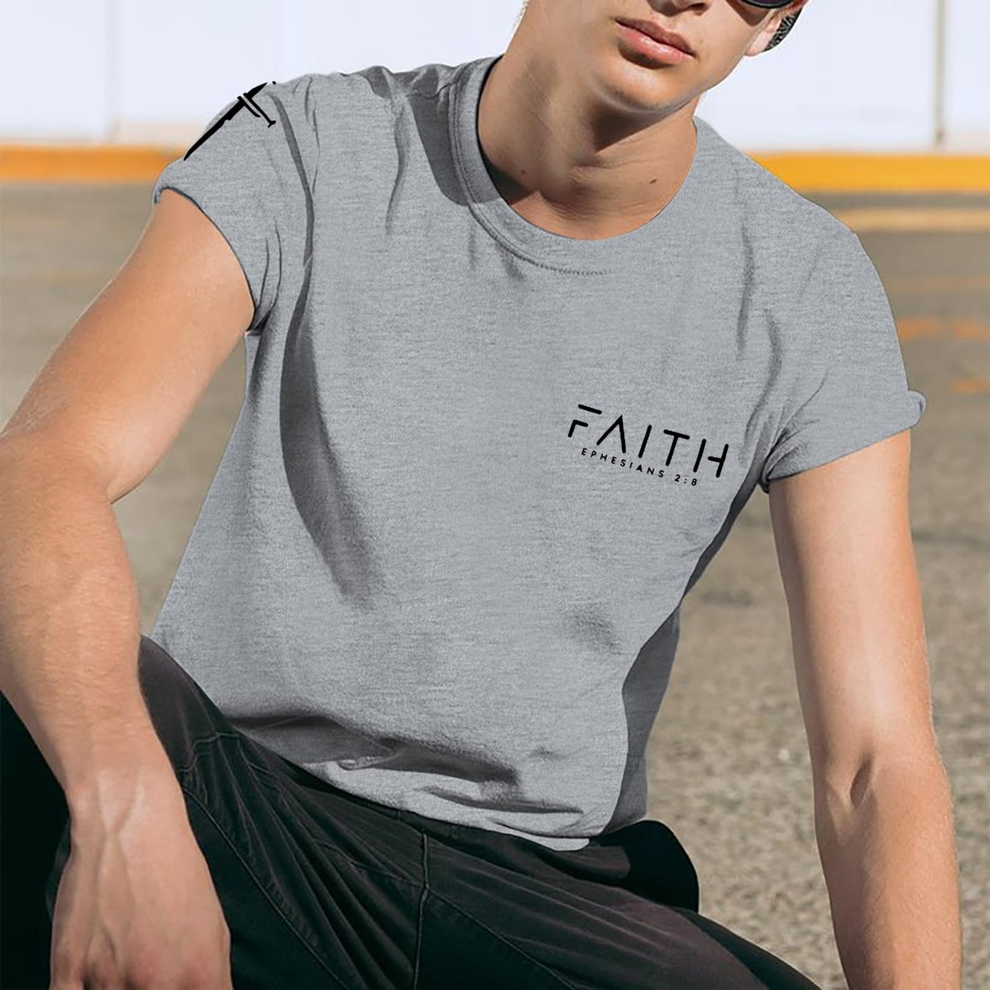 Christian Shirts for Men:Faith Cross Printed T-Shirts Christian Gifts for Men Jesus Shirts Holy Bible Tees