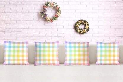 Pudodo Easter Buffalo Plaid Check Table Runner Spring Holiday Farmhouse Fireplace Kitchen Dining Room Home Party Decoration (13" x 72")