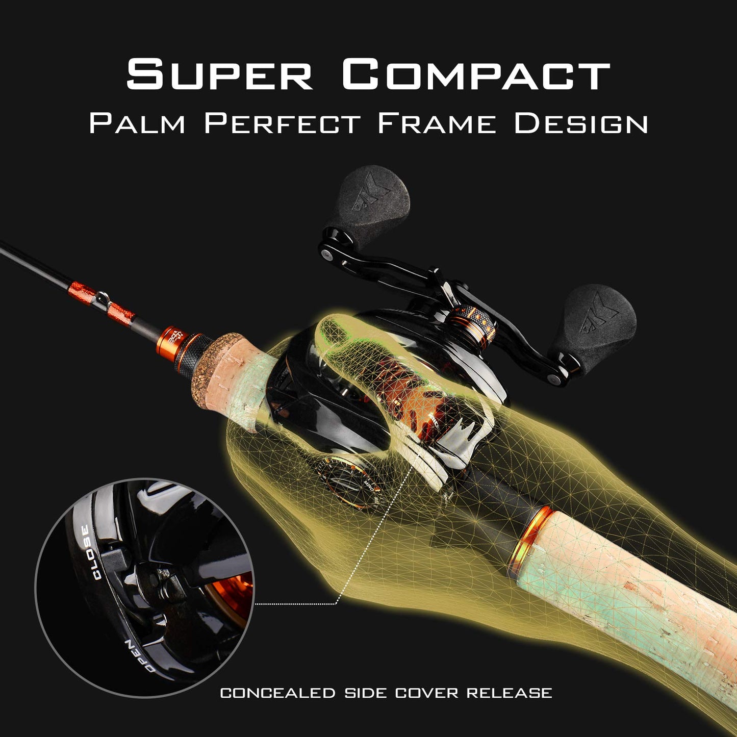 KastKing Zephyr Bait Finesse Baitcasting Reel, Carbon Fiber Fishing Reel - Drag Clicker Version, 7.2:1 Gear Ratio Fishing Reel - 5.6oz Lightweight Bait Finesse System Casting Reel