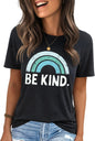 IRISGOD Womens Graphic Tees Casual Summer Short Sleeve Vintage T Shirts Tops