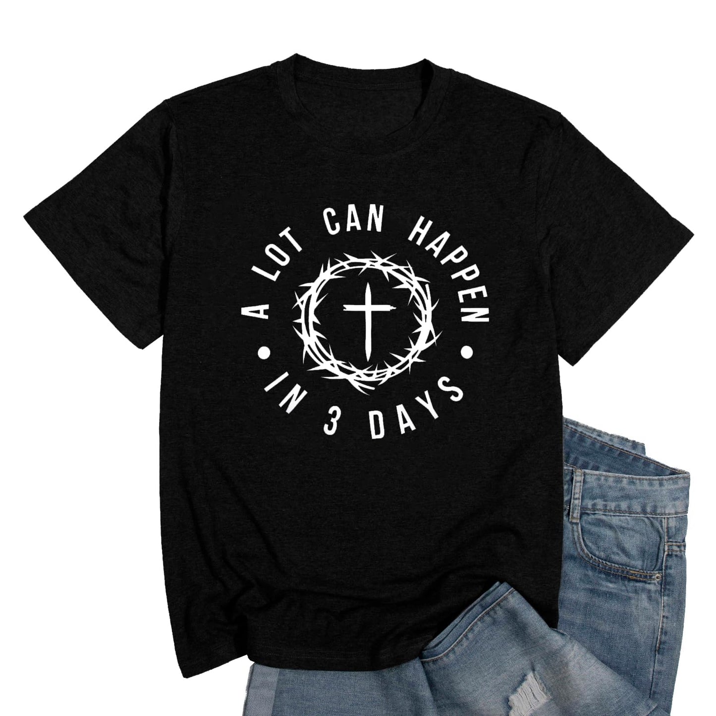 Christian Shirts for Men:Faith Cross Printed T-Shirts Christian Gifts for Men Jesus Shirts Holy Bible Tees