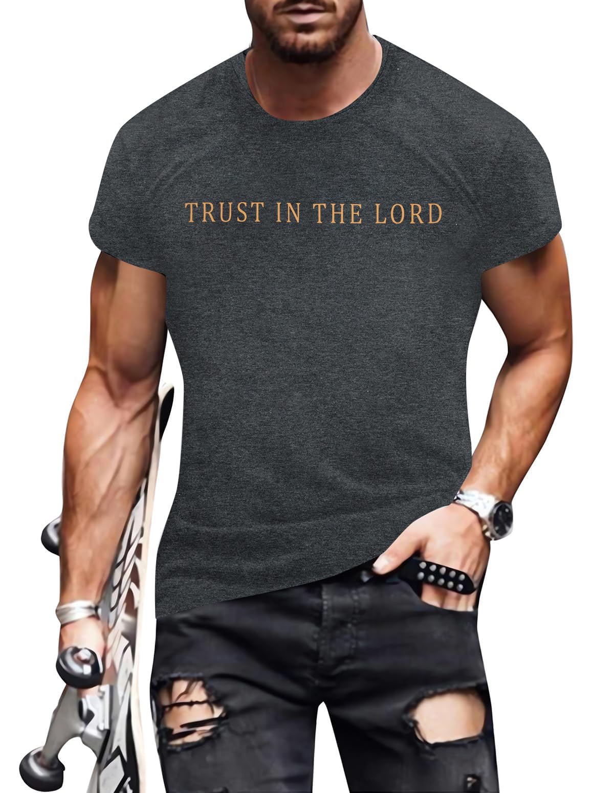 Christian Shirts for Men:Faith Cross Printed T-Shirts Christian Gifts for Men Jesus Shirts Holy Bible Tees