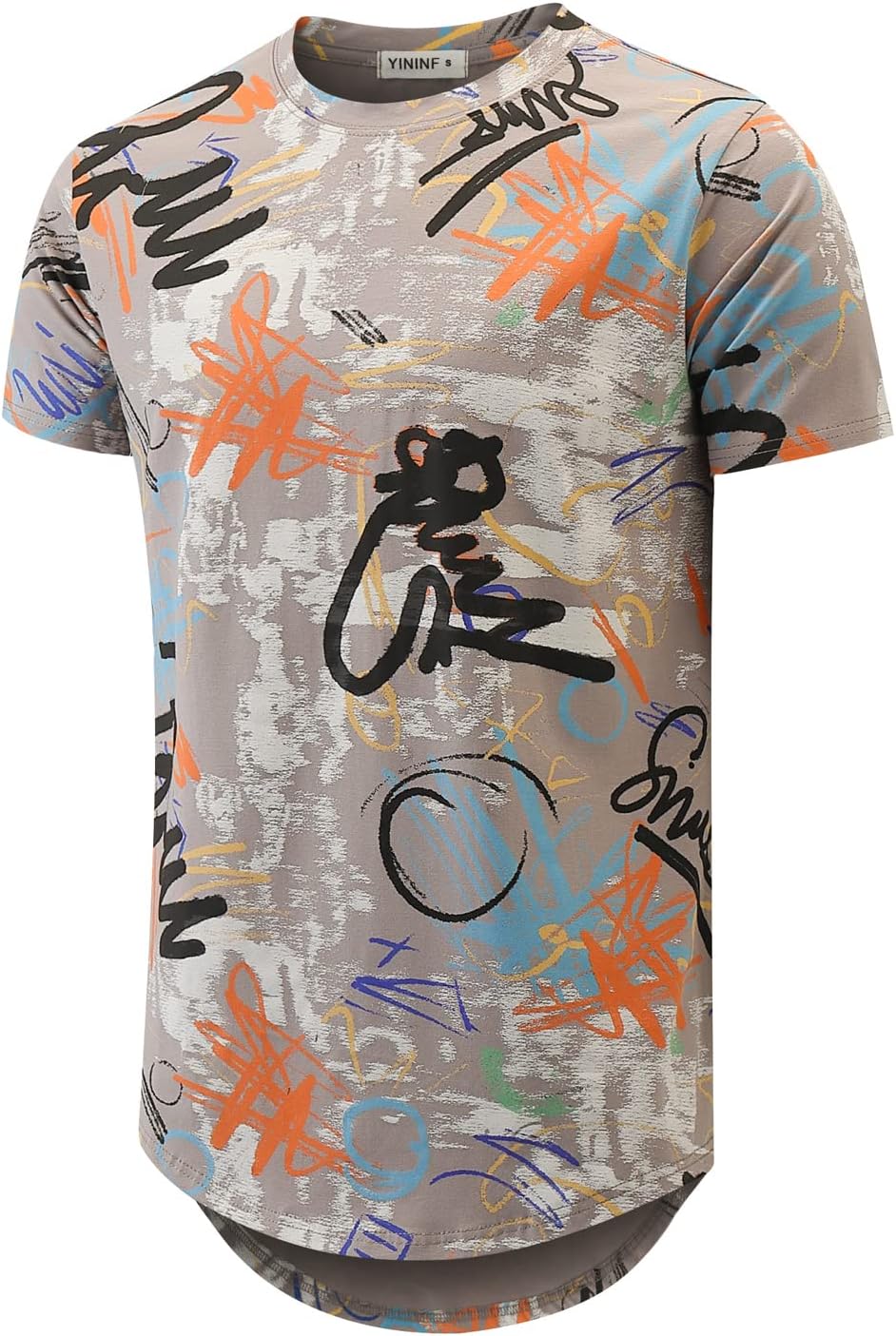 YININF Mens Hipster Hip Hop Short Sleeve Print T-Shirt Shirts Men