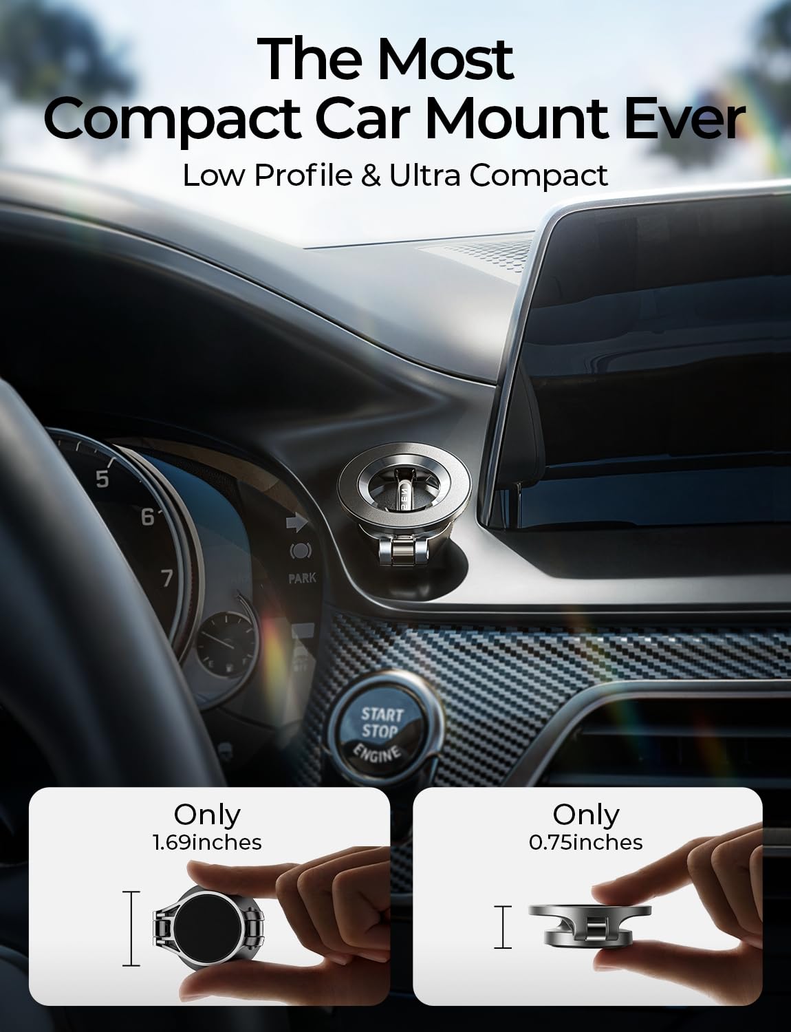 LISEN for MagSafe Car Mount for iPhone 17 Pro Max [24 Strong Magnets] Classic Magnetic Phone Holder for Car Dashboard, Magnet Phone Mount Car Cell Phone Holder for iPhone 17 Pro Max Air 16 15 14 13 12