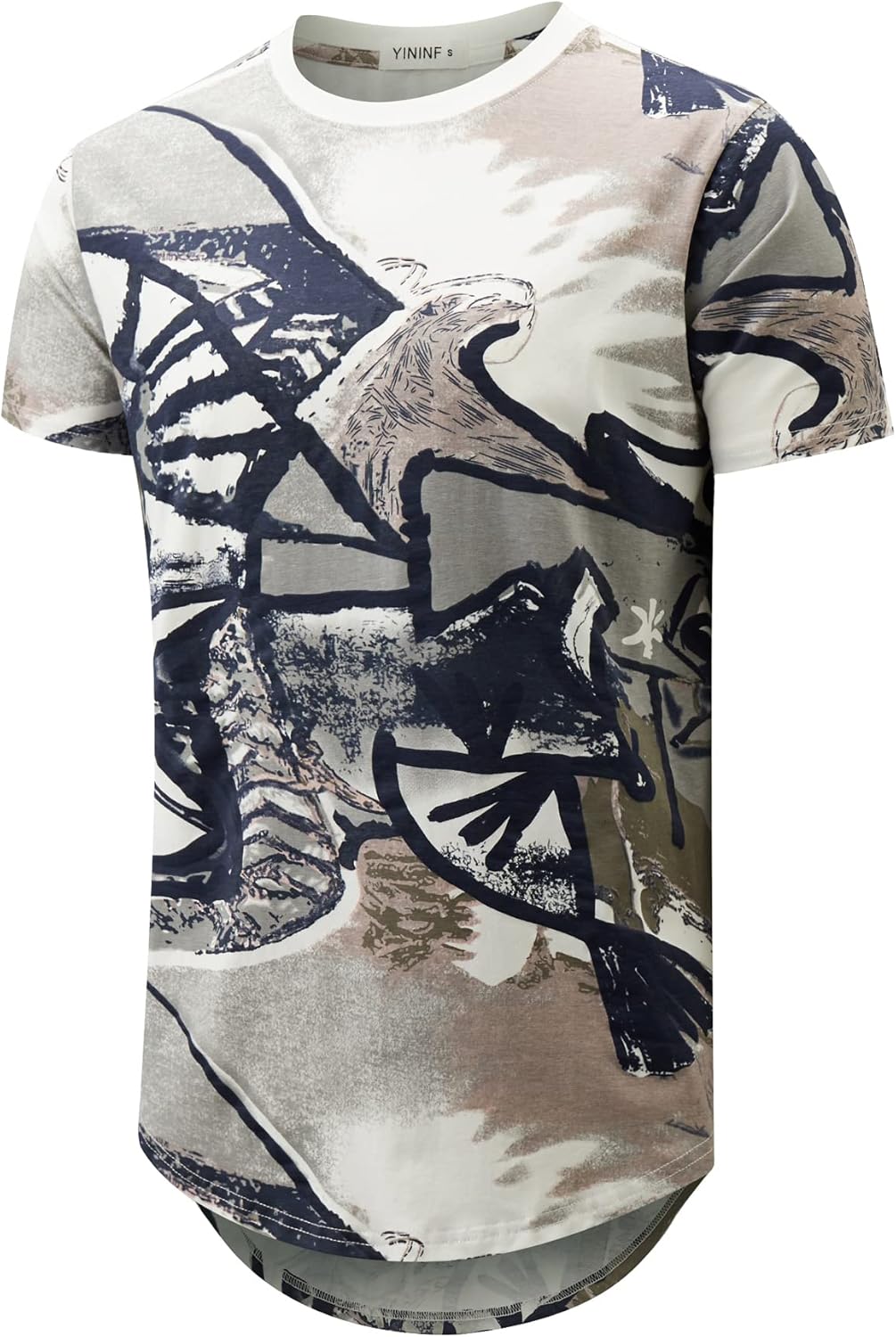 YININF Mens Hipster Hip Hop Short Sleeve Print T-Shirt Shirts Men