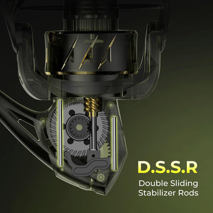 KastKing Sharky Spinning Reel – 5.2:1 & 6.2:1 Gear Ratios, Carbon Fiber Drag 33–39.5LB, 10+1 Stainless Bearings, Lightweight Nylitech Body, Oversize Shaft, for Saltwater & Freshwater