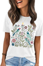 IRISGOD Womens Graphic Tees Casual Summer Short Sleeve Vintage T Shirts Tops