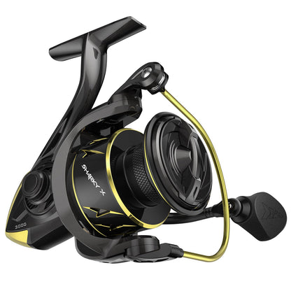 KastKing Sharky Spinning Reel – 5.2:1 & 6.2:1 Gear Ratios, Carbon Fiber Drag 33–39.5LB, 10+1 Stainless Bearings, Lightweight Nylitech Body, Oversize Shaft, for Saltwater & Freshwater