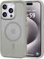 MOCCA Strong Magnetic for iPhone 14 Pro Max Case [Compatible with Magsafe] [10FT Military Grade Protective] Translucent Matte Slim Shockproof Case for iPhone 14 Pro Max 6.7"- Titanium Gray