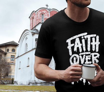 Christian Shirts for Men:Faith Cross Printed T-Shirts Christian Gifts for Men Jesus Shirts Holy Bible Tees