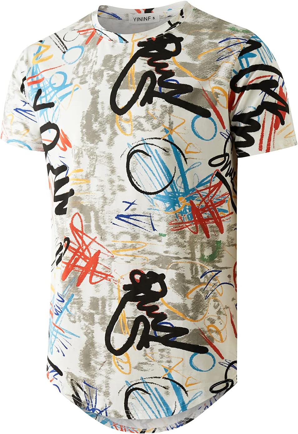 YININF Mens Hipster Hip Hop Short Sleeve Print T-Shirt Shirts Men
