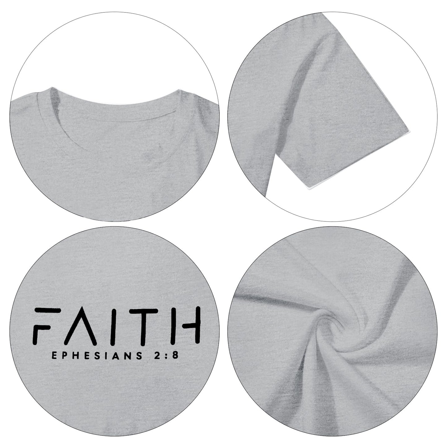 Christian Shirts for Men:Faith Cross Printed T-Shirts Christian Gifts for Men Jesus Shirts Holy Bible Tees