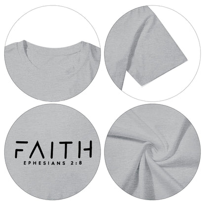 Christian Shirts for Men:Faith Cross Printed T-Shirts Christian Gifts for Men Jesus Shirts Holy Bible Tees