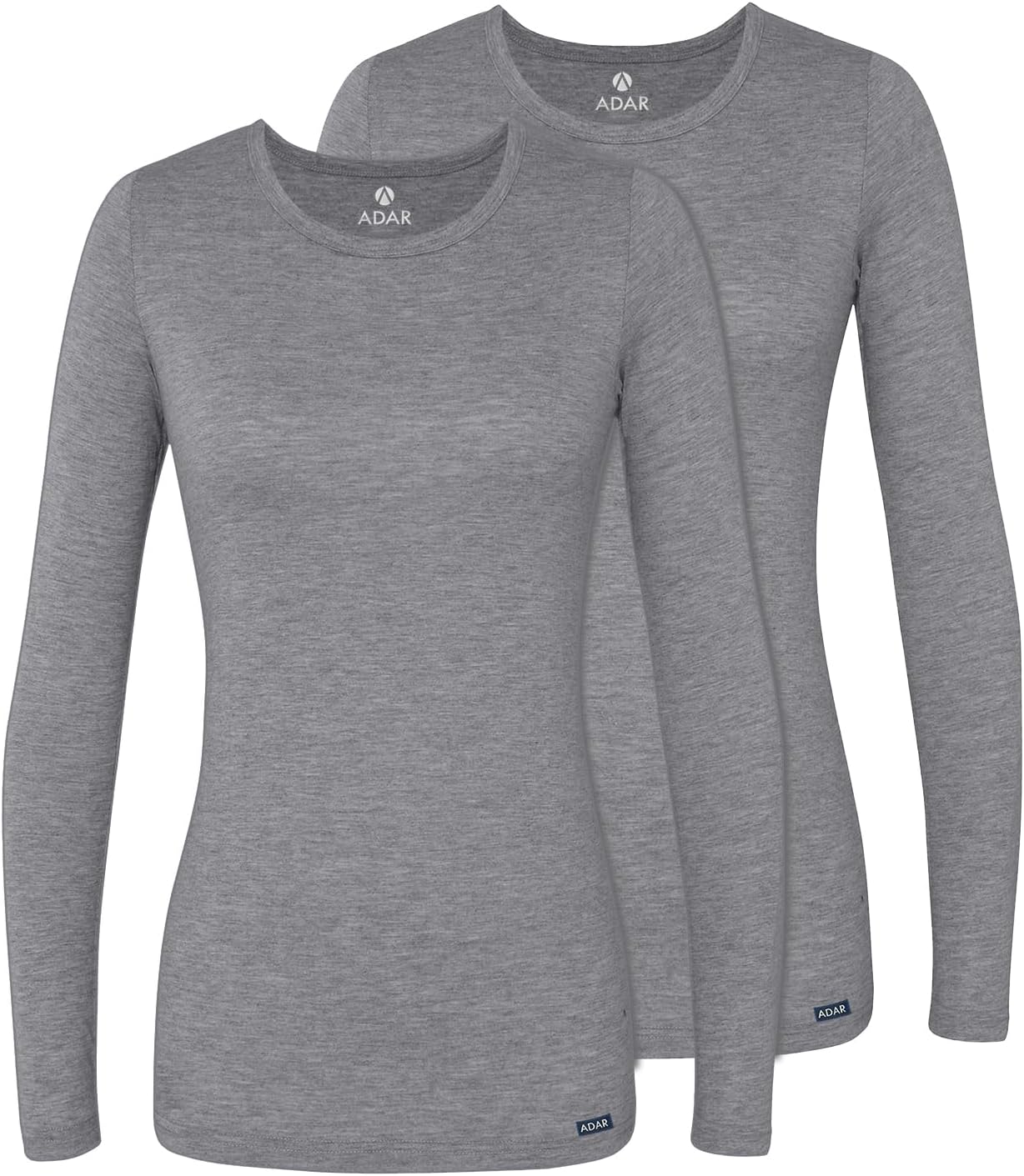 Adar Underscrubs for Women 2 Pack - Long Sleeve Underscrub Comfort Tee