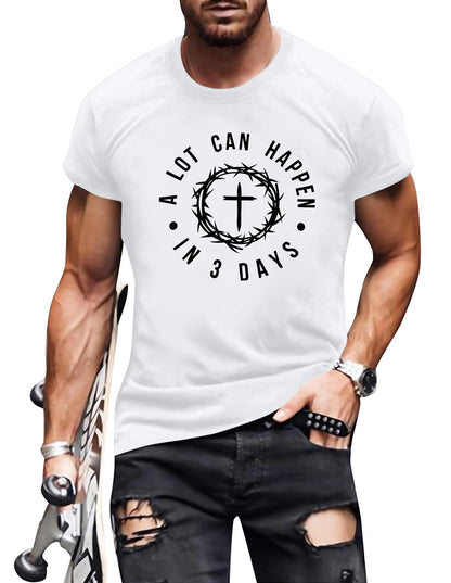 Christian Shirts for Men:Faith Cross Printed T-Shirts Christian Gifts for Men Jesus Shirts Holy Bible Tees